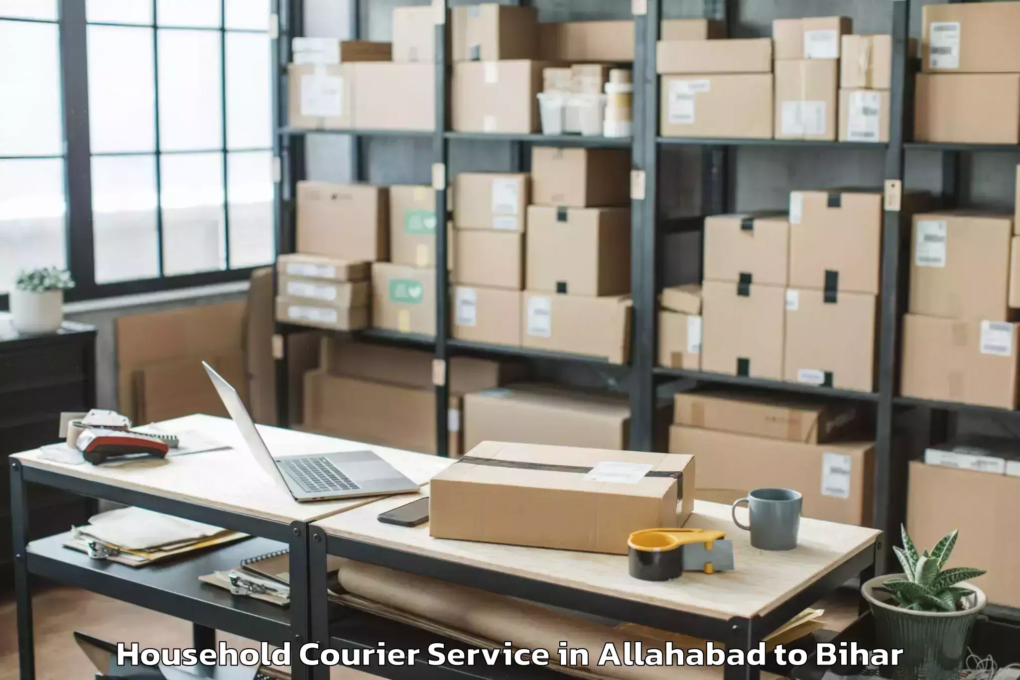 Top Allahabad to Harsidhi Pakariya Household Courier Available